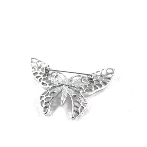 Sarah Coventry Butterfly Design Silver Brooch Pin Jewelry Accessory - Picture 5 of 6
